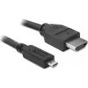 DeLOCK - Video- / Audio kabelis - HDMI - 32 AWG - HDMI, 19 kontaktu (vīrišķais) - 19 kontaktu Micro-HDMI (vīrišķais) - 3 m (82663)