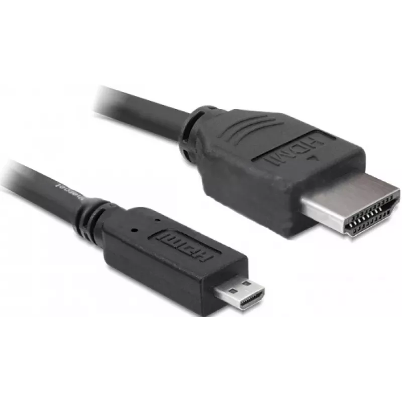 DeLOCK - Video- / Audio kabelis - HDMI - 32 AWG - HDMI, 19 kontaktu (vīrišķais) - 19 kontaktu Micro-HDMI (vīrišķais) - 3 m (82663)