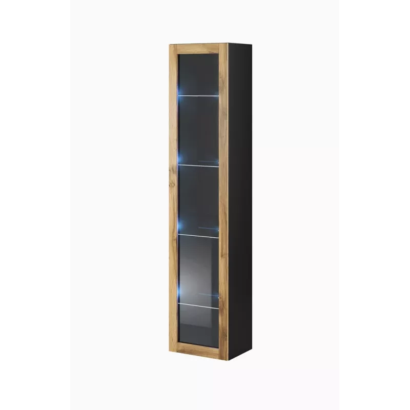 Cama viesistabas mēbeļu komplekts VIGO 3 melns/votana ozols