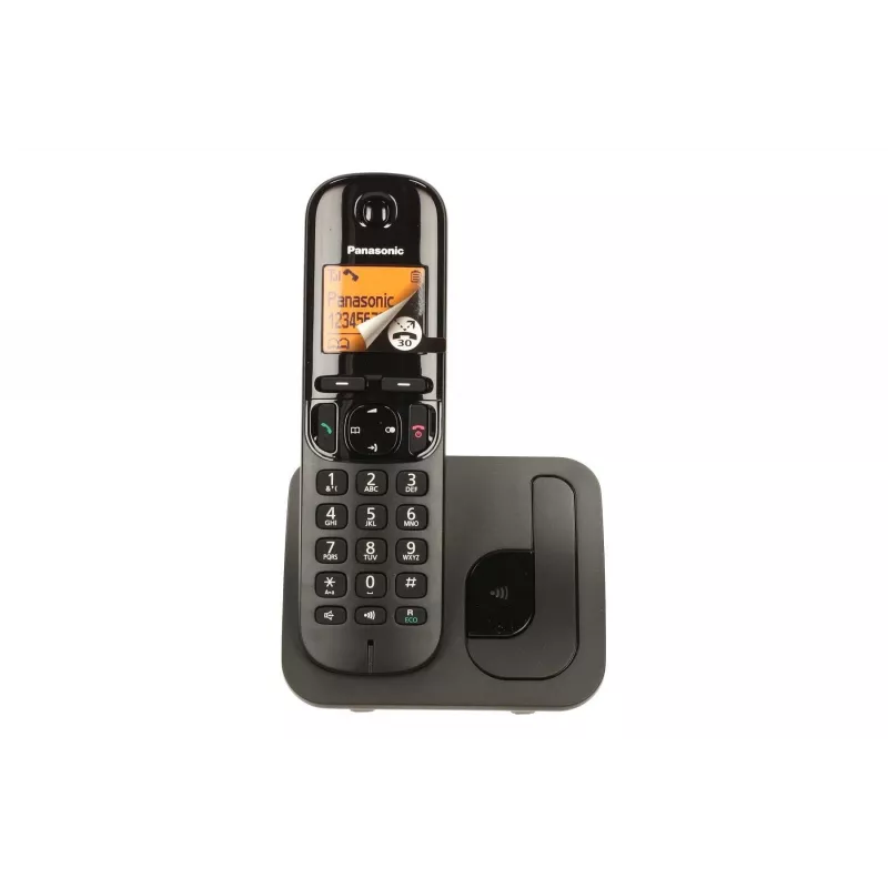 Panasonic KX-TGC 210 PDB DECT telefons melns ar zvanītāja ID
