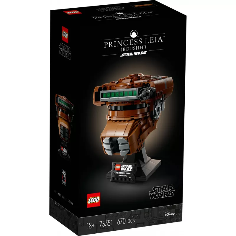 LEGO Star Wars princeses Lejas (Boushh) ķiveres komplekts pieaugušajiem 75351 (670 gab.)