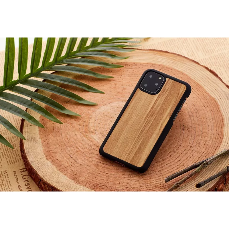 Viedtālruņa maciņš man and wood iPhone 11 Pro Max — cappuccino Melns apdare