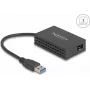 Tīkla adapteris DELOCK 66463 — USB–šķiedras interfeiss, 1000 Mbit/s, melns