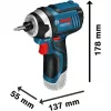 Bosch GDR 12V-105 Professional 2600 RPM melna, zila, sarkana