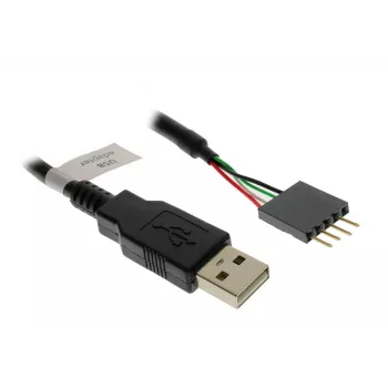 USB kabelis Akasa 0,4 m USB A melns