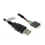 USB kabelis Akasa 0,4 m USB A melns