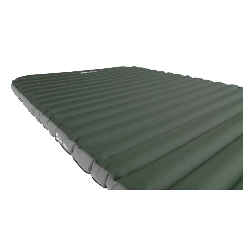Piepūšamais dubultais matracis Outwell 400124 — 1200×1950×110 mm, poliesters/PVC, zaļš