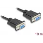 DeLOCK 86827 seriālais kabelis melns 10 m DB-9