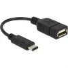 USB kabelis DeLOCK 65579 USB 2.0 0,15 m USB C USB A melns