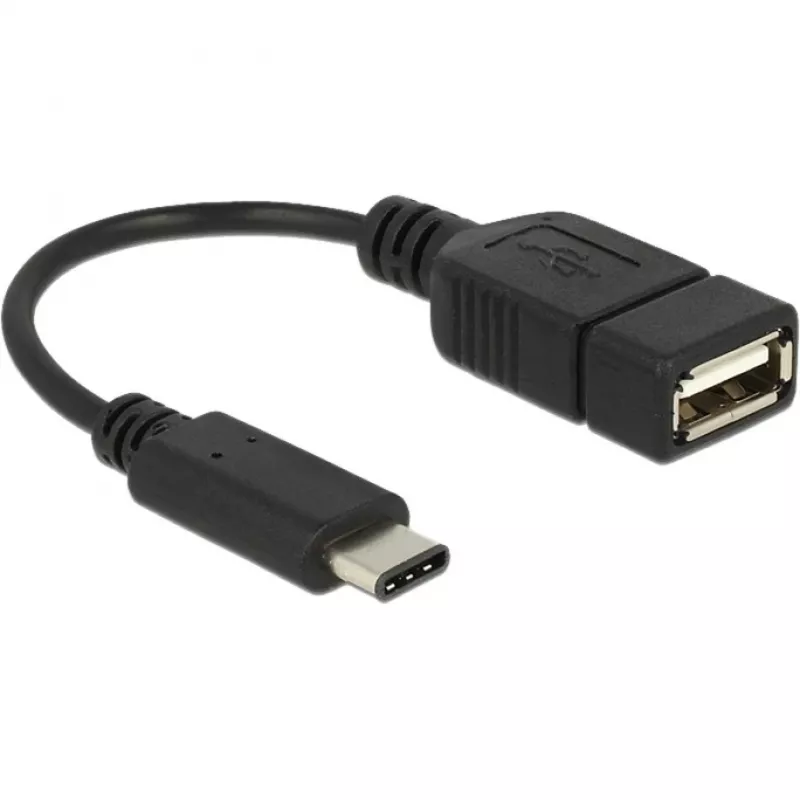 USB kabelis DeLOCK 65579 USB 2.0 0,15 m USB C USB A melns