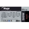 Barošanas bloks Akyga AK-B1-500, 500 W, ATX 2.31, 20+4 kontaktu, 120 mm ventilators, nemodulārs