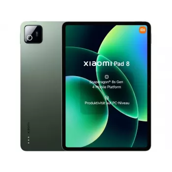 Planšetdators Xiaomi Pad 8 — 11,2 collu 3.2K, Snapdragon 8s Gen 4, 8 GB RAM, 256 GB, Wi‑Fi 7, 9200 mAh, zaļš
