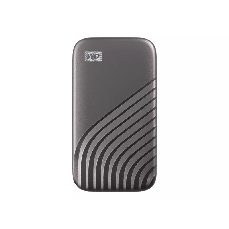 WD My Passport SSD WDBAGF0040BGY - SSD - šifrēts - 4 TB - ārējais (pārnēsājams) - USB 3.2 Gen 2 (USB-C savienotājs) - 256 bitu AES - pelēks
