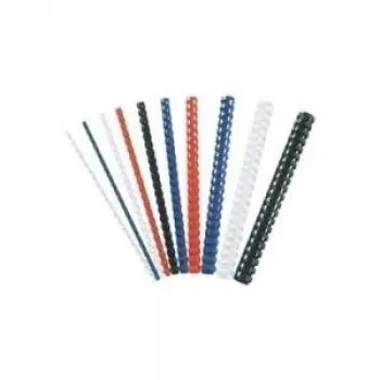 Fellowes - plastmasas iesiešanas ķemme - 28 mm - 21 gredzens - A4 (210 x 297 mm) - 240 lapas - melna - 50 gab. - paredzēta Fellowes Galaxy 500, Galaxy E 500, Pulsar 300, Starlet 90 (5348901)