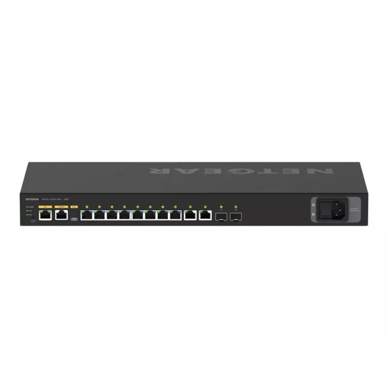 NETGEAR M4250-10G2XF-PoE+ pārvaldāms L2/L3 Gigabit Ethernet (10/100/1000) ar barošanu caur Ethernet (PoE) 1U, melns