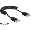 USB kabelis Delock 83239 USB 2.0 0,6 m melns