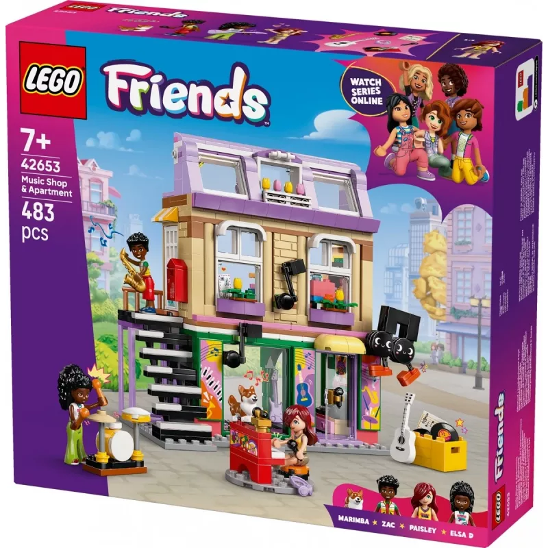 LEGO FRIENDS 42653 Mūzikas veikals un dzīvoklis