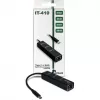 Inter-Tech Argus IT-410 - Centrmezgls - 3 x SuperSpeed USB 3.0 + 1 x 10/100/1000 - Galddators (88885440)