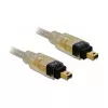 FireWire A/A kabelis DeLOCK 1,0 m pelēks