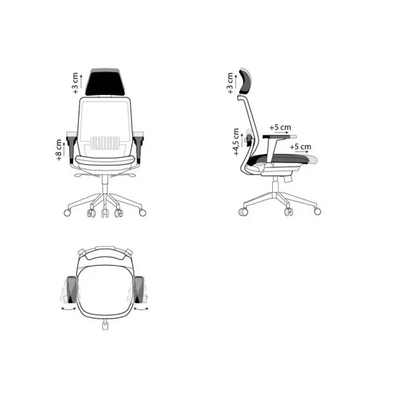 SPECTRUM Ergonomisks biroja krēsls melns