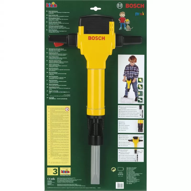 Theo Klein 8405 Bosch āmurs ar perforatoru I darbināms ar baterijām un kustību uz augšu un leju I ar motora skaņu un mirgojošu gaismu I izmēri: 28 cm x 7 cm