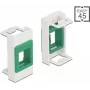 Keystone Holder DeLOCK Easy 45 Module 22.5 x 45 mm balta zaļa