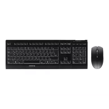 CHERRY B.UNLIMITED 3.0 tastatūra Peles komplektā Birojs RF Wireless vācu valoda Melna