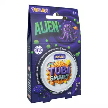Modelējamais māls TUBAN Tubi Smart – Citplanētietis, violets, 50 g
