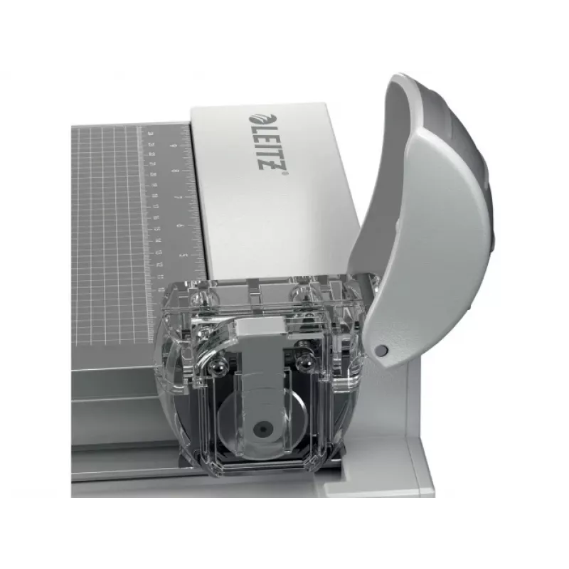 Leitz taisnā griezuma asmens precīzijas biroja trimmerim, 15 loksnēm, plastmasa, tērauds, pelēks, 14 mm, 40 mm, 48 mm
