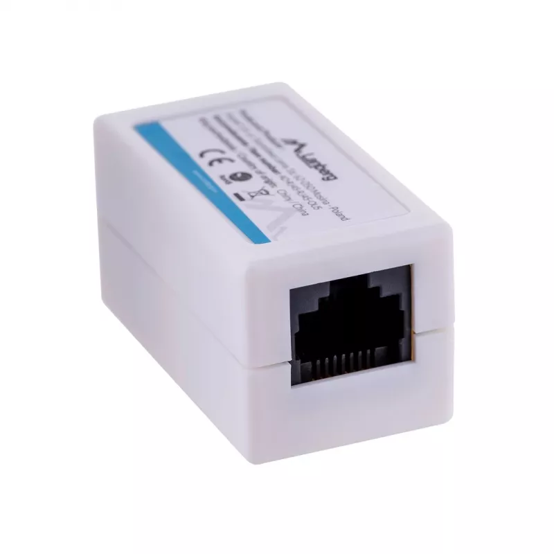 LANBERG savienotāju adapteris RJ-45 uz RJ-45, sieviešu–sieviešu, U/UTP Cat5e, balts
