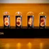 Galda pulkstenis Lamptron DC601 IPS melns — digitālais galda pulkstenis ar IPS displeju