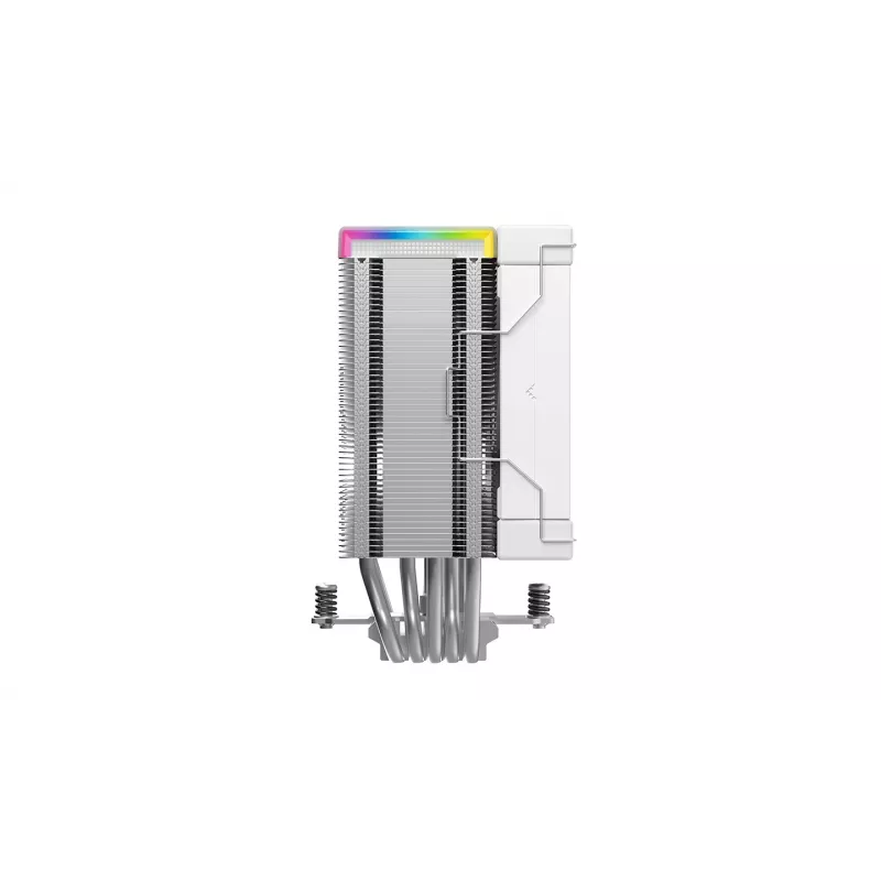 Gaisa dzesētājs DeepCool AK500S Digital SE — 5 siltuma caurules, 120 mm FDB ventilators, PWM, multi-LED, balts, atbalsta Intel LGA1150 un AMD ligzdas