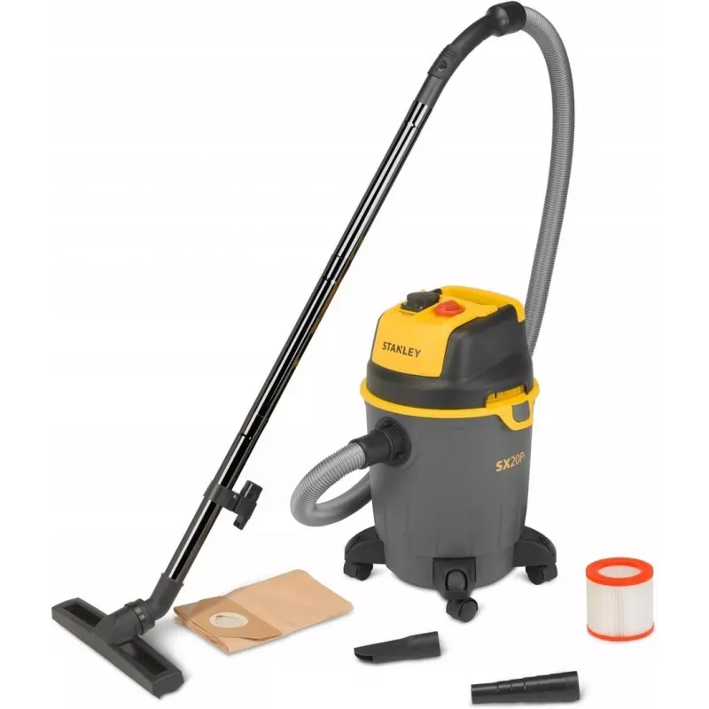 Rūpnieciskais putekļsūcējs STANLEY SXVC20PTE, 1200 W, 20 l slapjā un sausā tīrīšana, 3 m šļūtene, 2,5 m kabelis, 17 kPa
