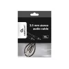 Gembird kabelis CCAP-444-0.75M (Mini Jack M - Mini Jack M, 0,75m, melna krāsa) Audio kabelis 3,5mm melns (CCAP-444-0.75M)