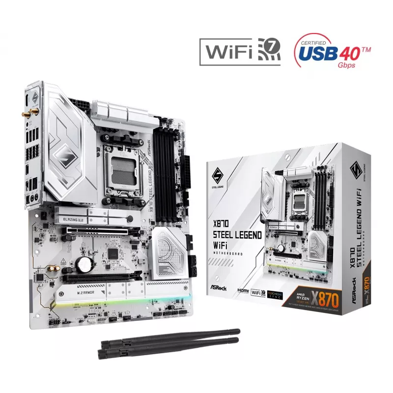 ASRock X870 Steel Legend WiFi AM5 ATX mātesplate