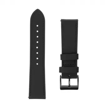 Ādas siksniņa FIXED FIXLST-20MM-BK — 20 mm ātrās atvienošanas, melna, viedpulksteņiem