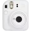 Fujifilm Instax Mini 12 tūlītējās drukas kamera, balta — 86×54 mm izdrukas, 60 mm fokusa attālums, AA baterija
