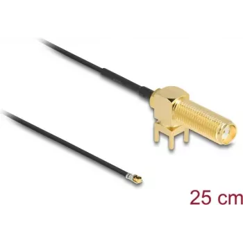 Koaksiālais kabelis DeLOCK 12028 0,25 m SMA I-PEX MHF4 melns
