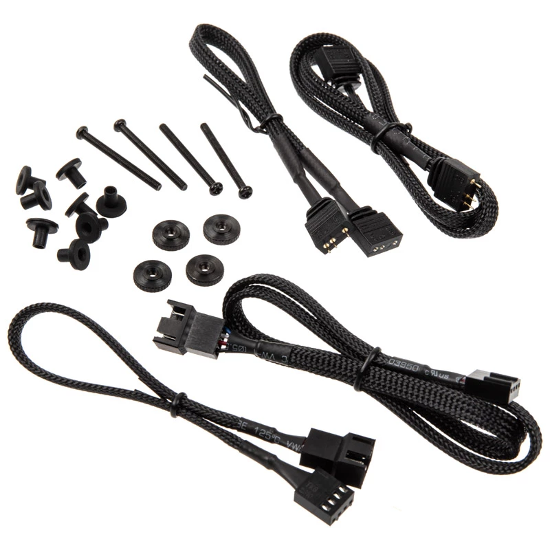 KING KITS LUBU-049 120mm ARGB korpusa ventilatori - 3 gab., balti
