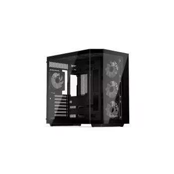 Datora torņa korpuss KRUX Empero KRXD010, ATX, melns — atbalsta GPU līdz 420 mm, CPU dzesētājus līdz 155 mm, 2x 3,5 collu + 3x 2,5 collu nodalījumi