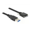 USB kabelis DeLOCK 83599 USB 3.2 Gen 1 3m USB A uz Micro-USB B melns