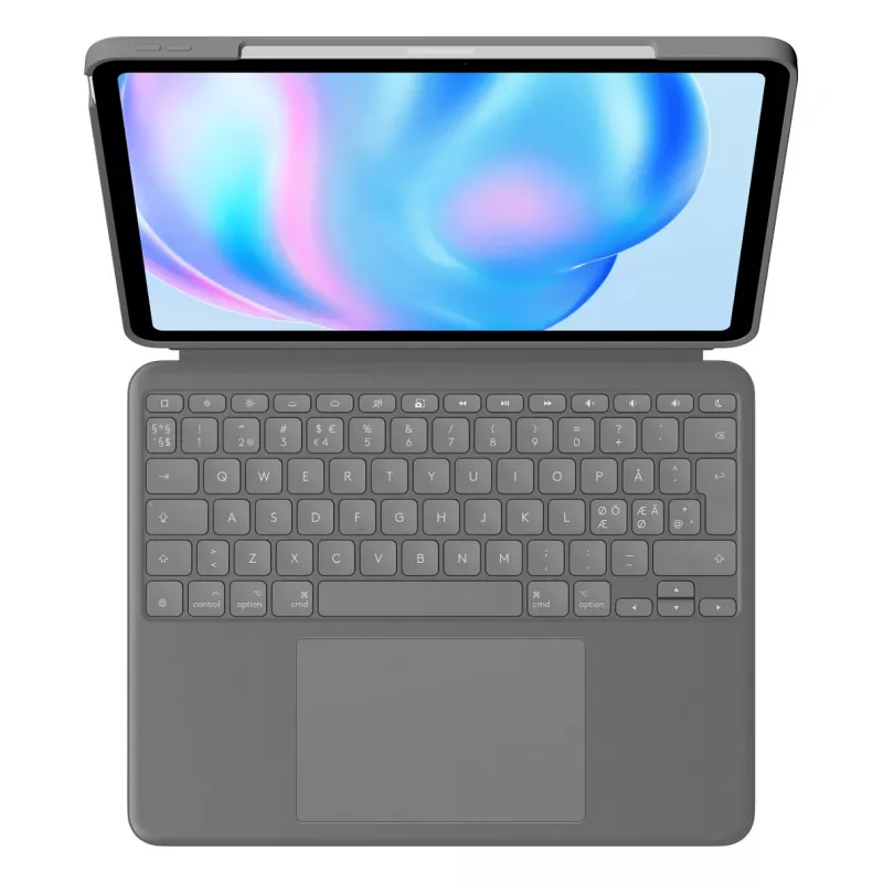 Logitech Combo Touch Tastatūra QWERTY Dāņu Somu Norvēģu Zviedru Smart Connector Pelēka