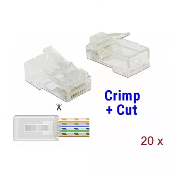 Vadu savienotājs DeLOCK 86451 RJ-45, Caurspīdīgs