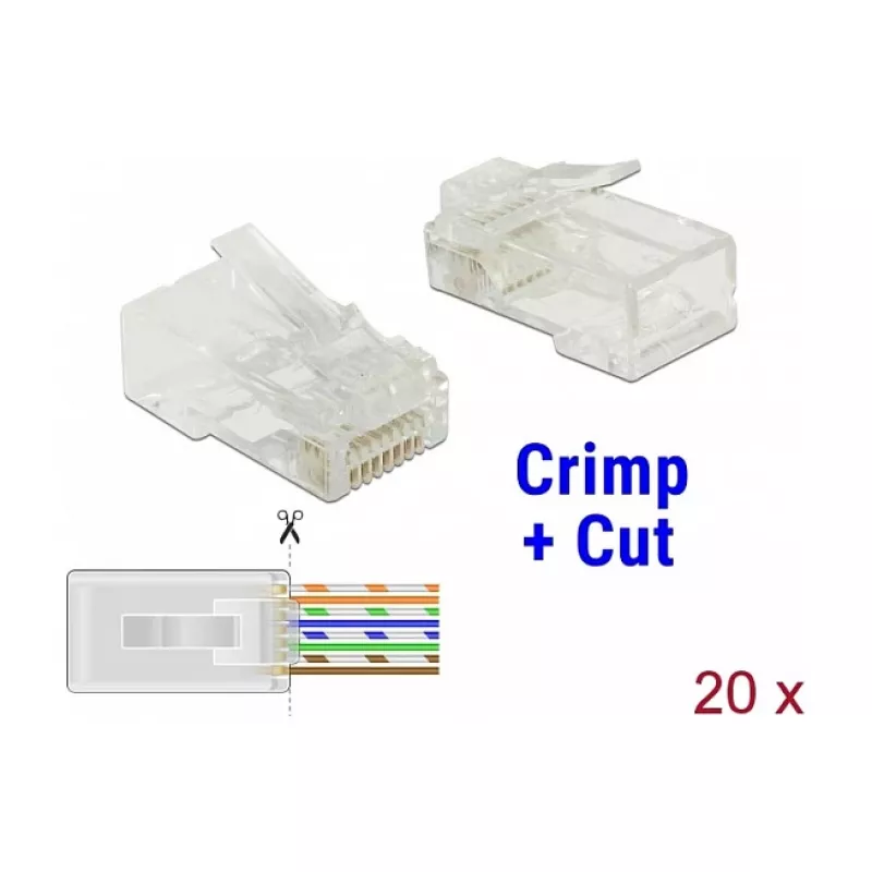 Vadu savienotājs DeLOCK 86451 RJ-45, Caurspīdīgs