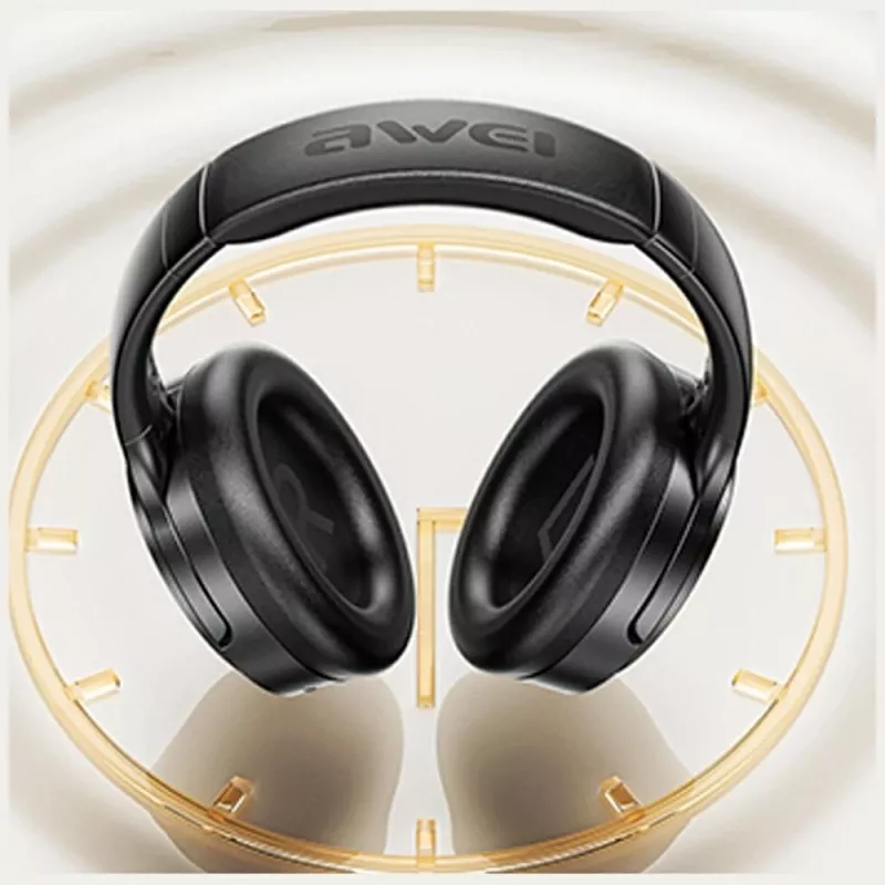 Austiņas Awei Bluetooth AT20 ANC ENC 6.0 — bezvadu uzliekamās ar ANC un ENC, Bluetooth 6.0