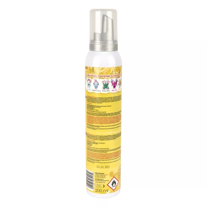Vannas putu rotaļlieta Tuban TUBI FOAM dzeltena 200 ml