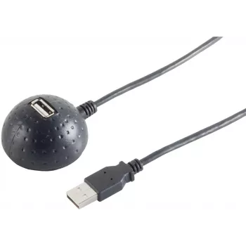 USB kabelis S/CONN 13-50017 1,5 m USB 2.0 Melns