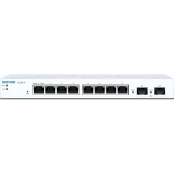 Sophos CS101-8 - Slēdzis - pārvaldīts - 8 x 10/100/1000 + 2 x Gigabit SFP - Galddatoram, sienas montāžai