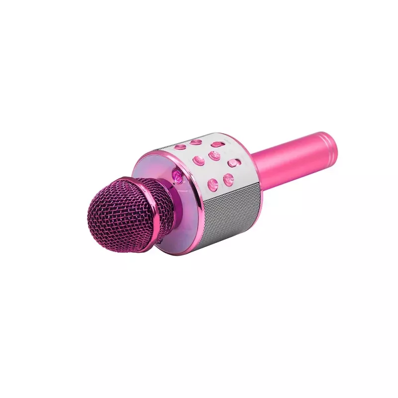 Mikrofons MANTA MIC11-PK Rozā — vadu 3,5 mm ligzda, viegls rokas mikrofons