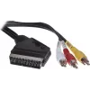 SCART kabelis ShiverPeaks AVK 407-200 SC ar slēdzi un 3×RCA savienotājiem